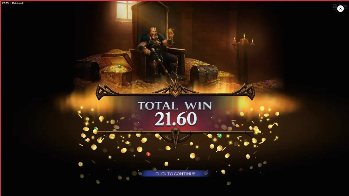 Tampilan visual slot Raidmark dengan tema Viking yang epik
